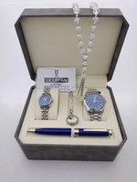 Couple Stainless Steel Set – Watch, Rosary, Pen & Cufflinks