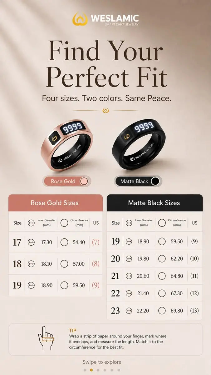 iTasbih Peace 1 Smart Tasbih Ring