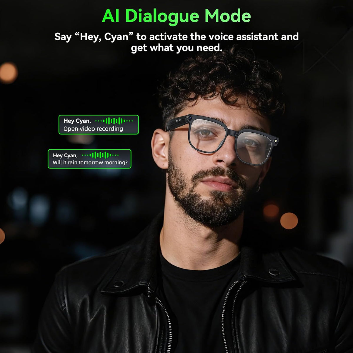 AI Smart Glasses with Camera, 8MP HD Bluetooth Camera Glasses, 1080P Video Recording, Sunglasses for Women Men || نظارات ذكية مزودة بكاميرا تعمل بالذكاء الاصطناعي، نظارات بلوتوث بدقة 8 ميجابكسل (HD) وتسجيل فيديو بدقة 1080P، مناسبة للرجال والنساء