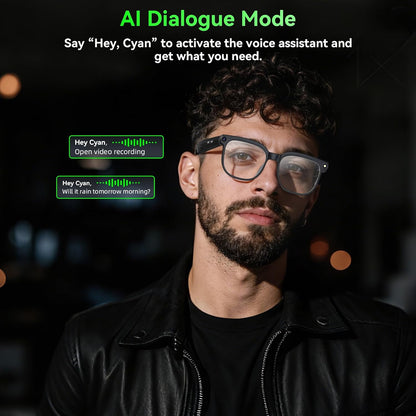 AI Smart Glasses with Camera, 8MP HD Bluetooth Camera Glasses, 1080P Video Recording, Sunglasses for Women Men || نظارات ذكية مزودة بكاميرا تعمل بالذكاء الاصطناعي، نظارات بلوتوث بدقة 8 ميجابكسل (HD) وتسجيل فيديو بدقة 1080P، مناسبة للرجال والنساء