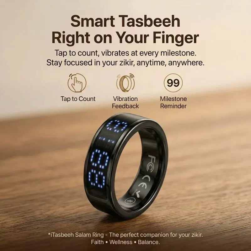 iTasbeeh Salam SQ666 Smart Zikr & Health Tracking Ring